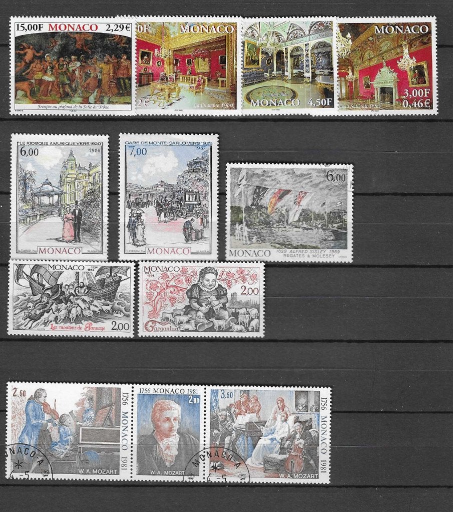 Monaco mooi lot diverse zegels., Ophalen of Verzenden