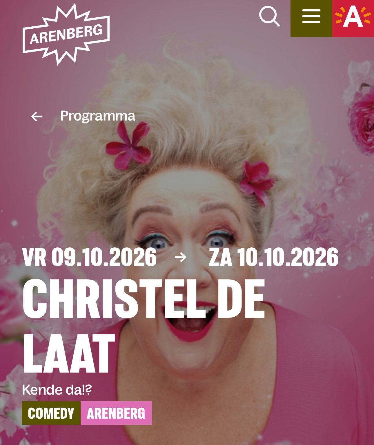 2 kaartjes Christel de Laat, Twee personen, Oktober