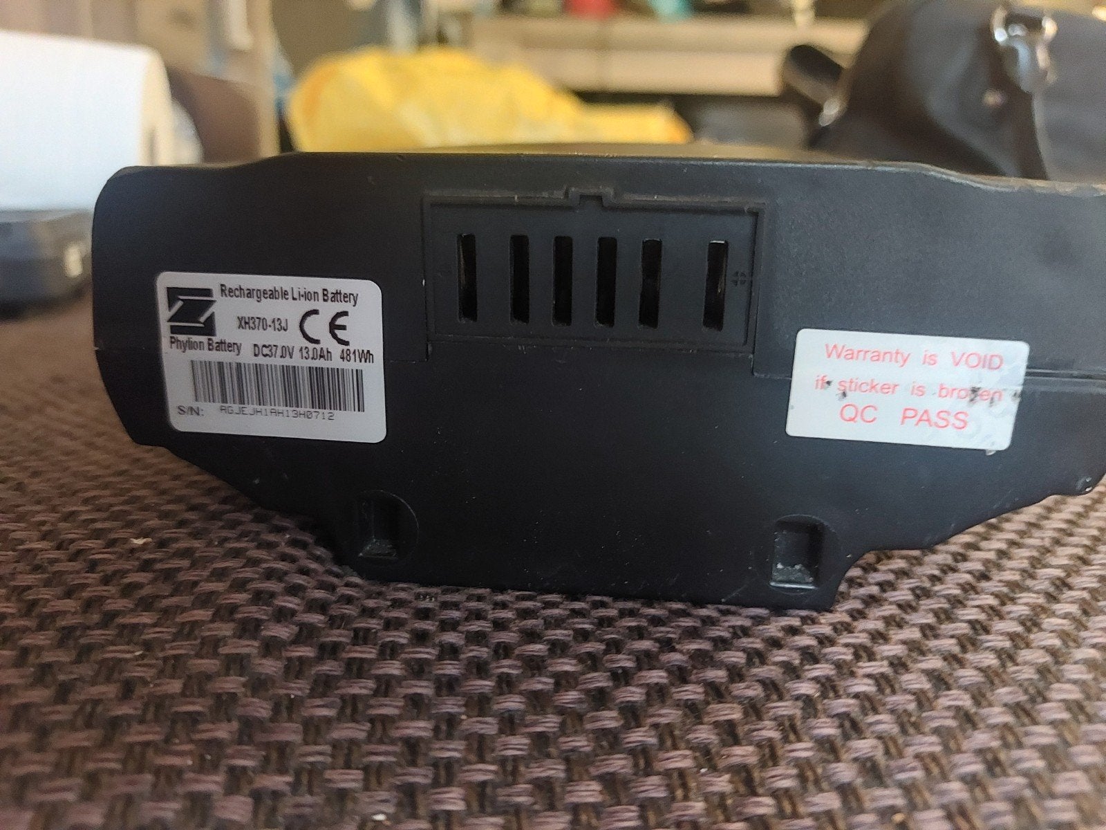 Phylion XH370-13J E-bike Accu 37V 13Ah 481Wh, Ophalen of Verzenden, Gebruikt