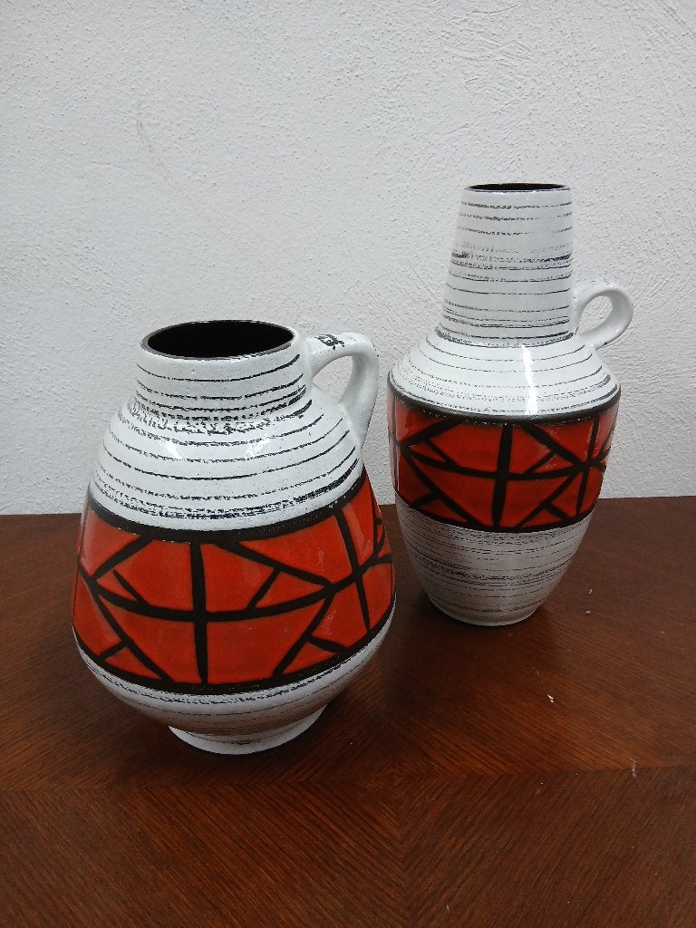 Prachtige Set Scheurich "Lora" Vazen W. Germany, Ophalen of Verzenden