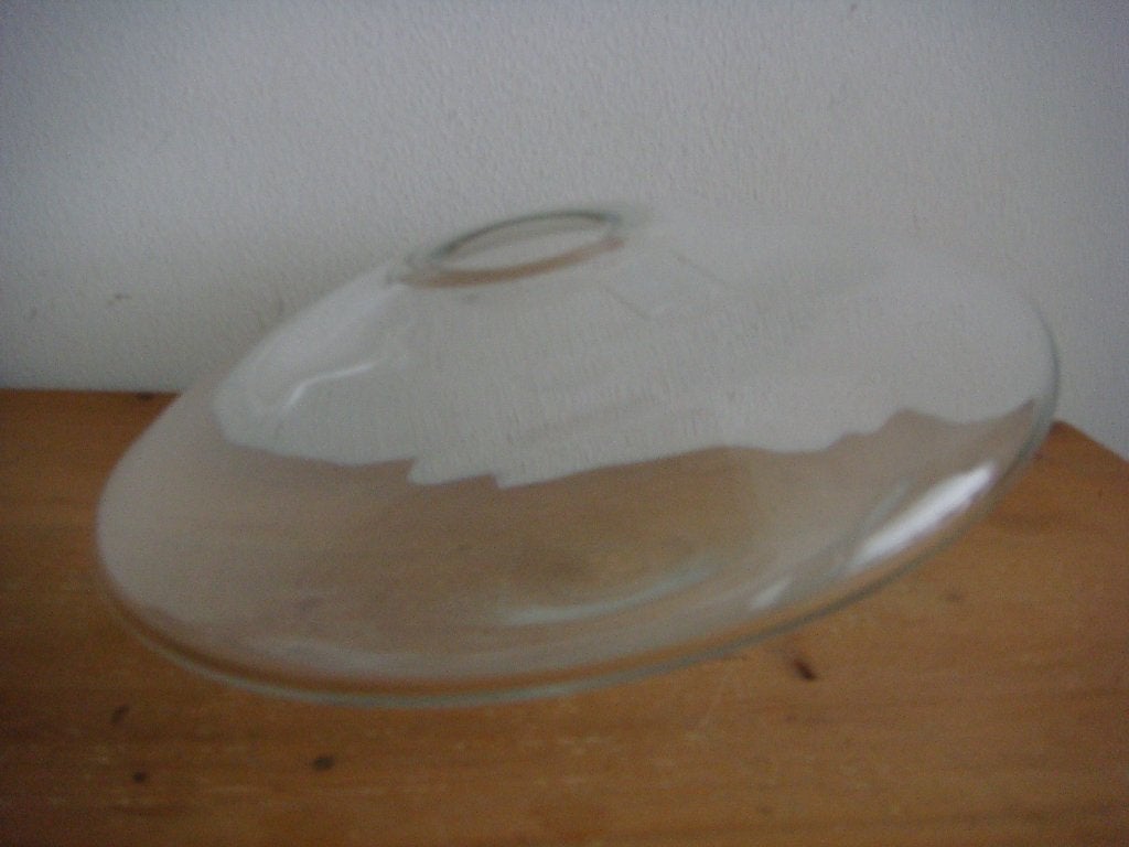 Glazen discusvaas van SIA, Ophalen of Verzenden, Zo goed als nieuw, Glas, 26 cm