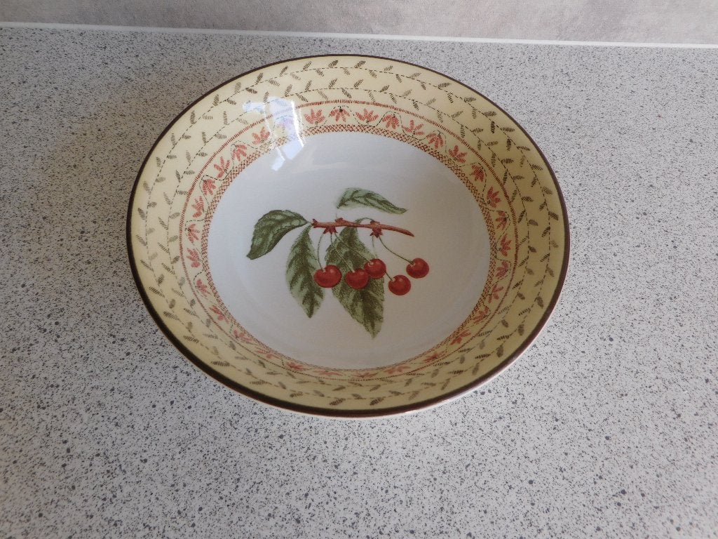 Schaal 15 cm. Cherry Fruit Sampler Johnson Brothers, Overige merken, Ophalen of Verzenden, Overige stijlen, Porselein