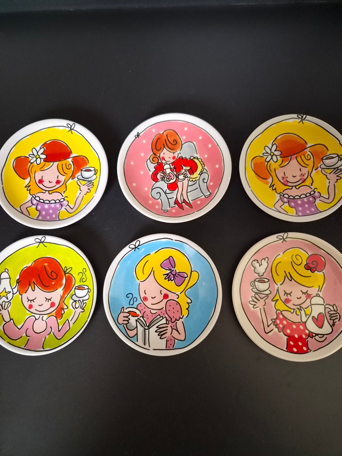 6 Blond Amsterdam schaaltjes, 12 cm, perfecte staat, Huis en Inrichting, Keramiek, Ophalen of Verzenden, Blond Amsterdam, Schaal of Schalen