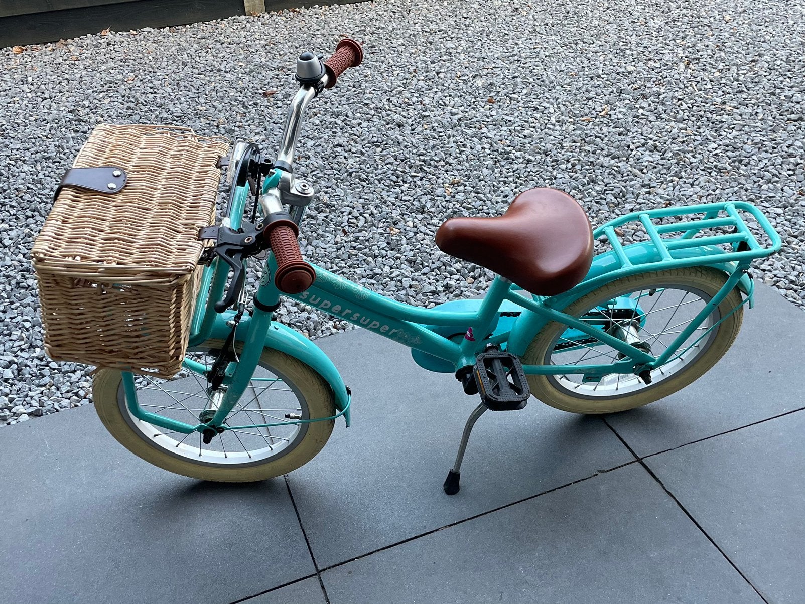 Super super meisjes fiets 16 inch, Ophalen, Zo goed als nieuw, 16 tot 20 inch, Zijwieltjes