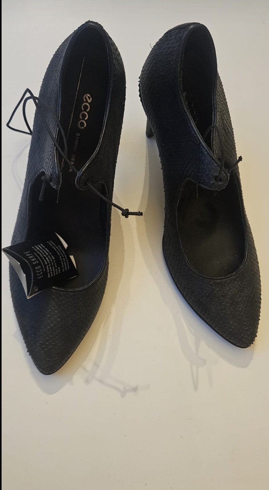 Ecco pumps maat 38 - Zwart met slangenprint, Ophalen of Verzenden