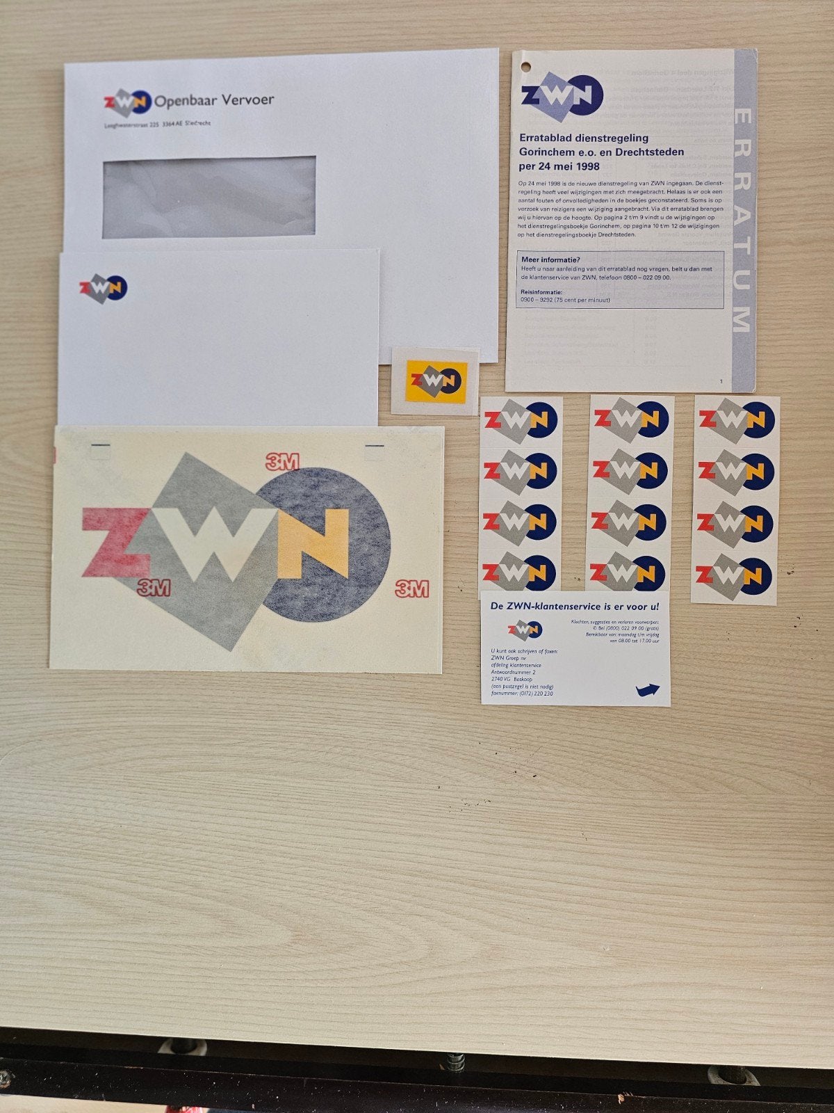 ZWN Openbaarvervoer verzameling stickers, folders, enveloppe, Verzamelen, Spoorwegen en Tramwegen, Ophalen of Verzenden