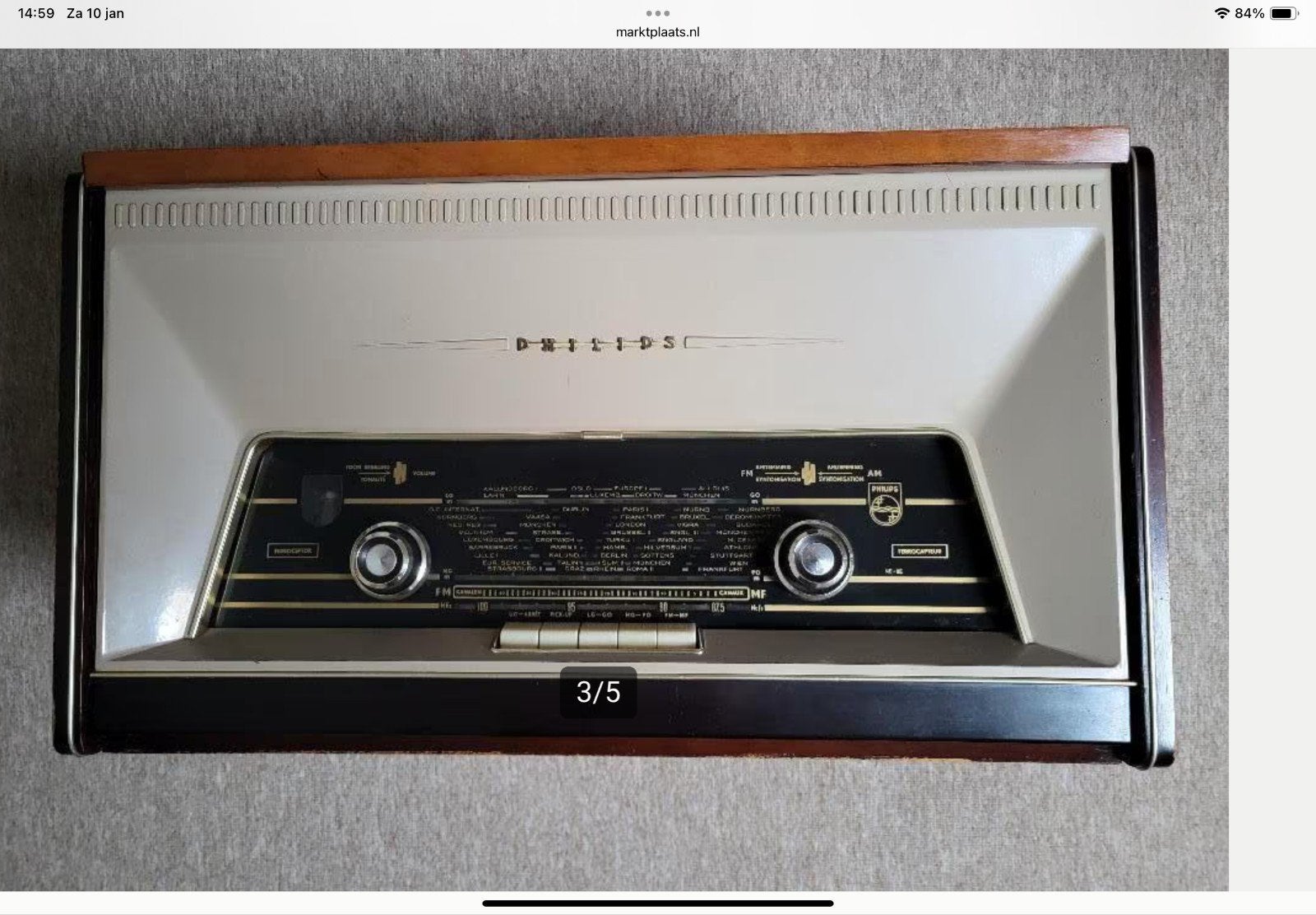 PHILIPS RADIO MET PICKUP., Ophalen
