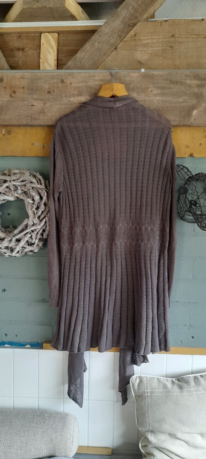 bruin gehaakt vest Miss Etam, Kleding | Dames, Truien en Vesten, Bruin, Maat 46/48 (XL) of groter, Ophalen of Verzenden, Zo goed als nieuw