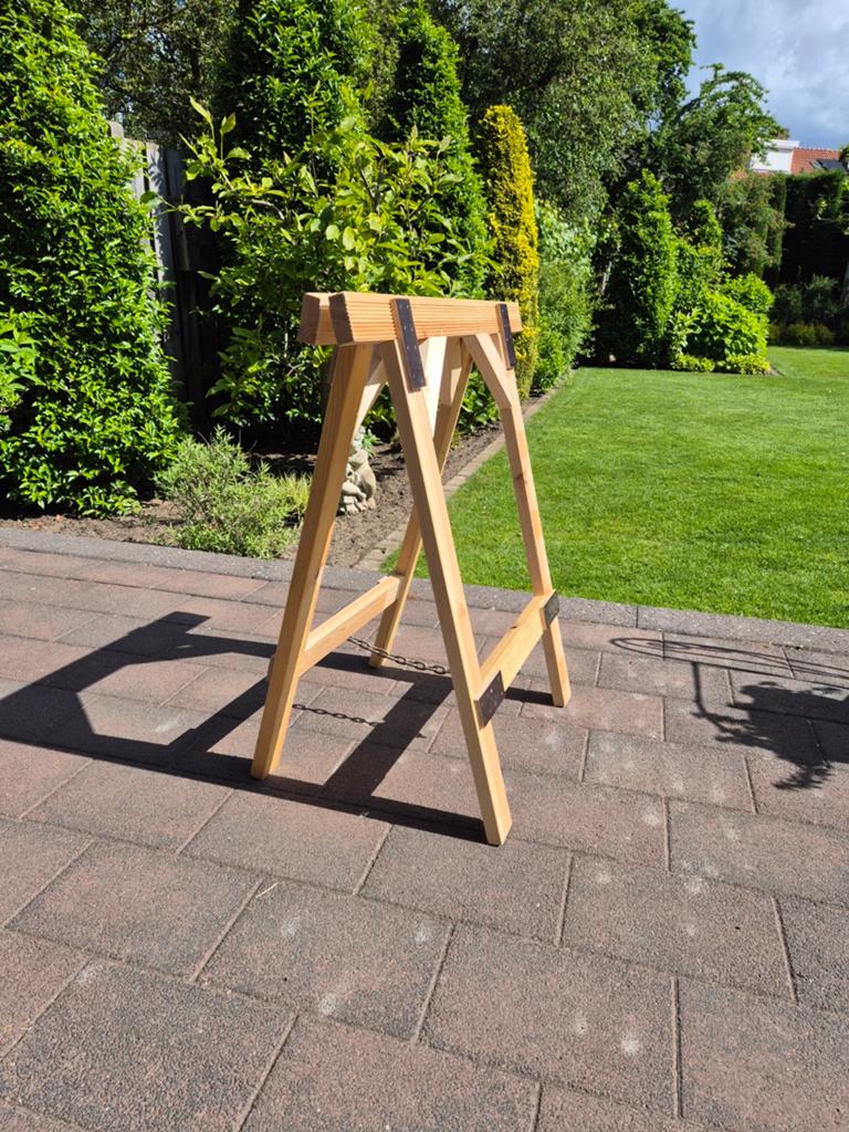 Nieuwe grenenhouten schragen - 85x80cm - 10 stuks, Ophalen, Nieuw, 70 tot 120 cm