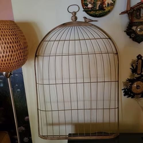 Metalen hanger vogel/kooi, Ophalen, Huis en Inrichting