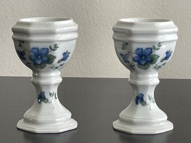 Villeroy&Boch Gallo eierdoppen Marie-Claire vergeet-me-niet, Ophalen of Verzenden, Zo goed als nieuw, Porselein, Overige typen
