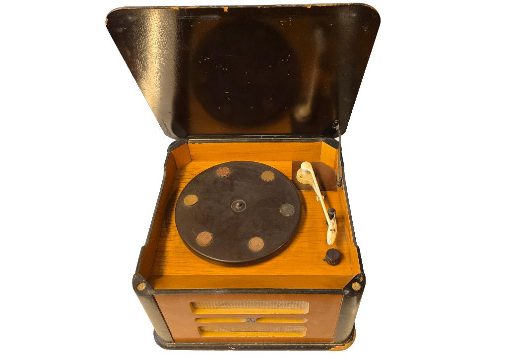 Platenspeler (vintage) met bakelieten platen, Antiek en Kunst, Ophalen
