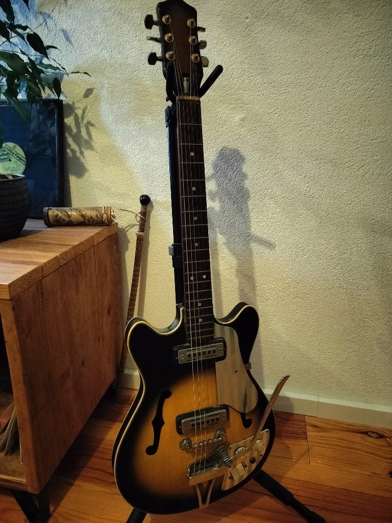 Teisco EP-2L semi akoestische gitaar Japan, Muziek en Instrumenten, Snaarinstrumenten | Gitaren | Elektrisch, Ophalen of Verzenden