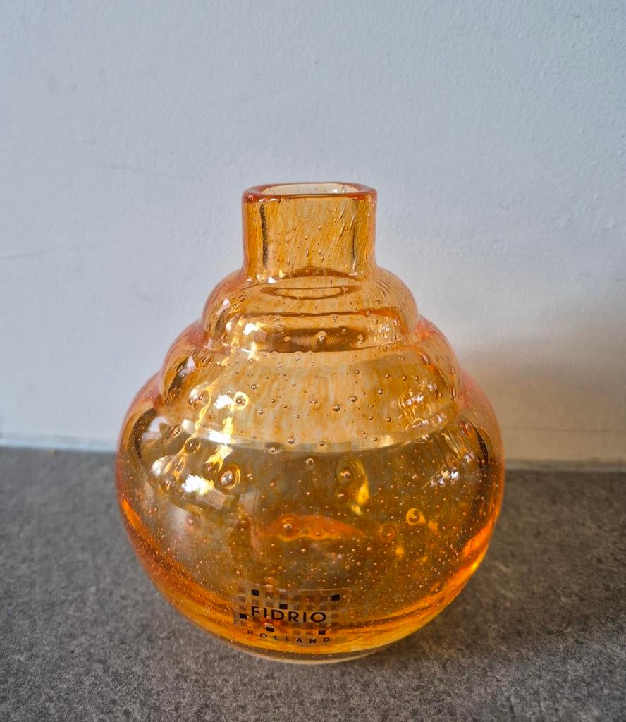 Fidrio glazen vaas - uniek design, Ophalen of Verzenden, Zo goed als nieuw