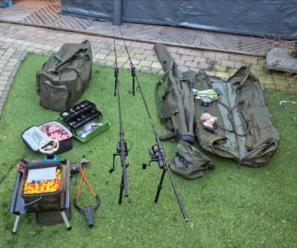 Karperset compleet., Ophalen, Gebruikt, Complete set