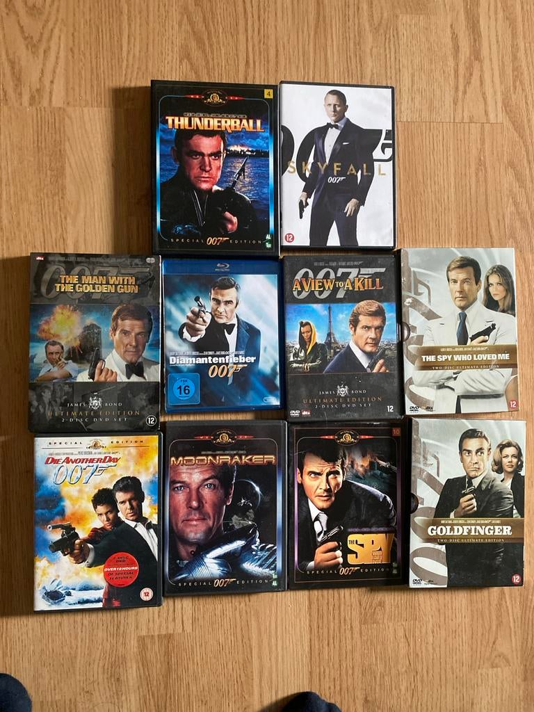 James Bond DVD collectie (10 films), Vanaf 12 jaar, Ophalen of Verzenden, Gebruikt, Actiethriller