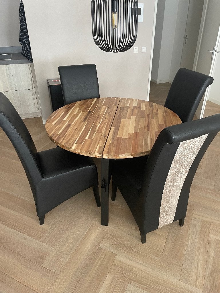 Moderne stijlvolle eethoek, Ophalen, 100 tot 150 cm, Modern stijlvol, Rond
