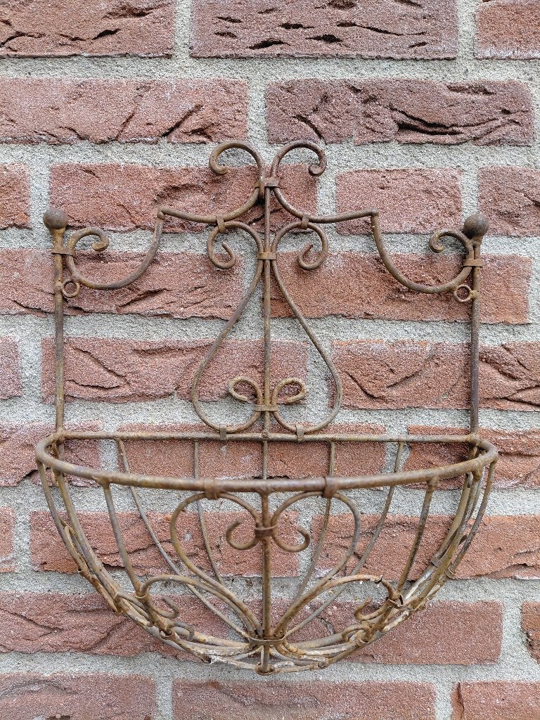 Bloemen- of plantenmand gietijzer, Gebruikt, Minder dan 60 cm, Ophalen of Verzenden, Balkon