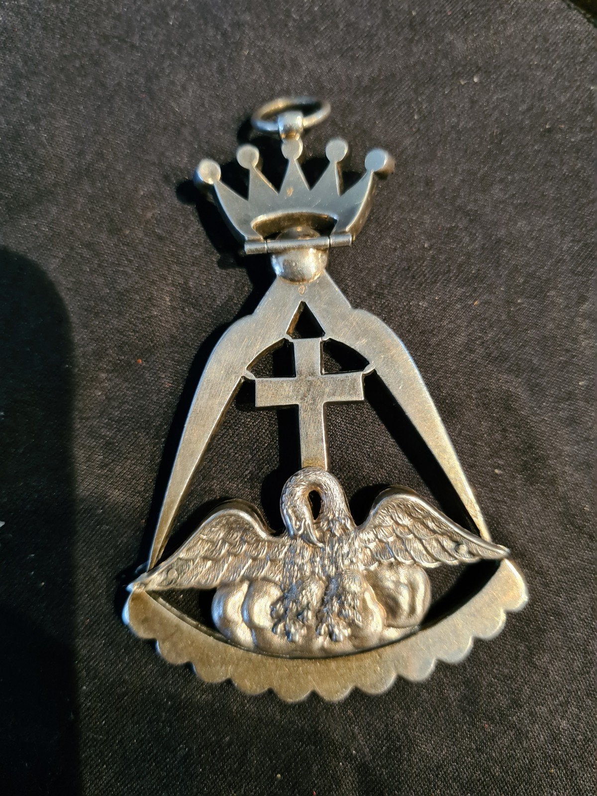 Unieke Zilveren Hanger met Kroon en Edelstenen, Ophalen of Verzenden