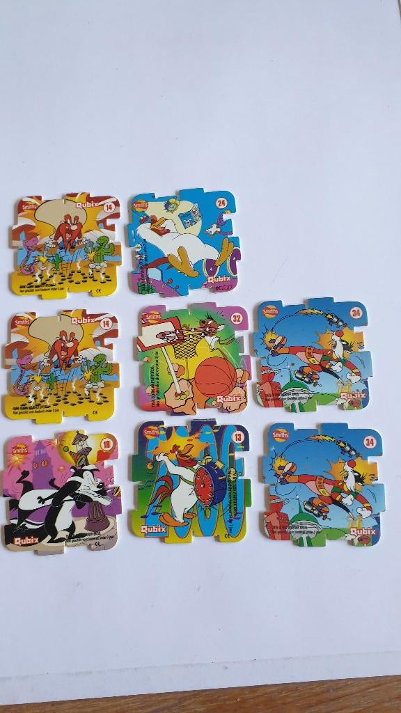 0345 qubix looney tunes smiths 8 stuks, Verzenden, Looney Tunes, Losse flippo's