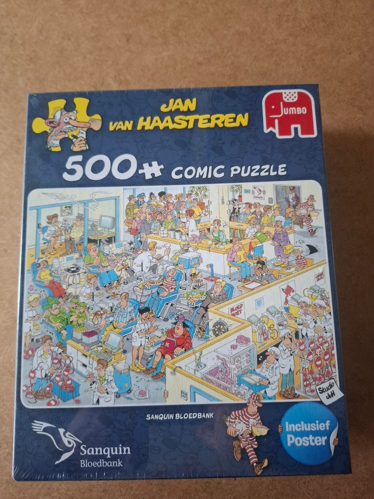Jan van Haasteren Sanquin bloedbank NIEUW, Ophalen of Verzenden, 500 t/m 1500 stukjes, Nieuw