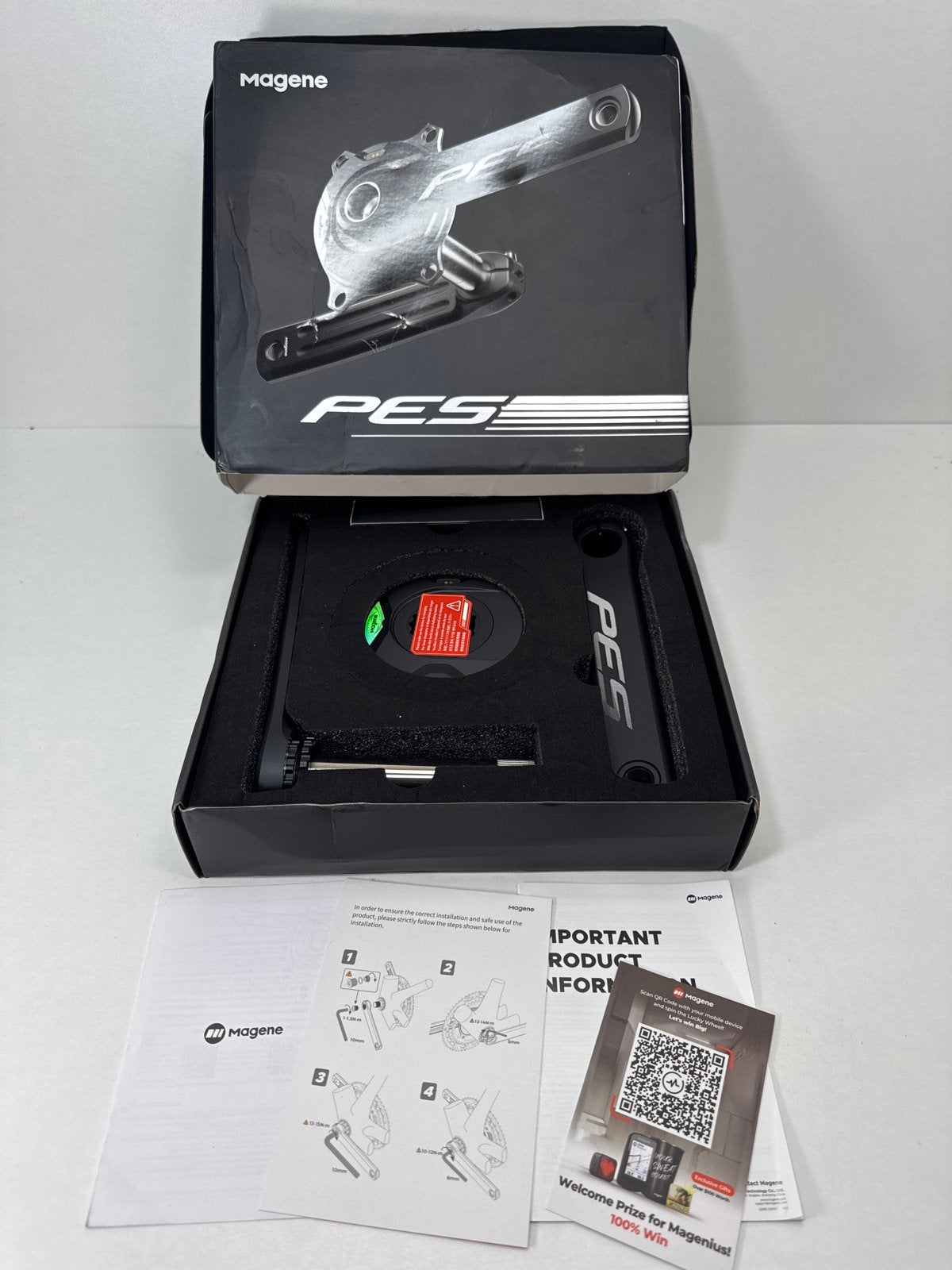Magene PES P515 Powermeter Set 170mm, Crankstel of Pedalen, Nieuw, Ophalen of Verzenden, Aluminium