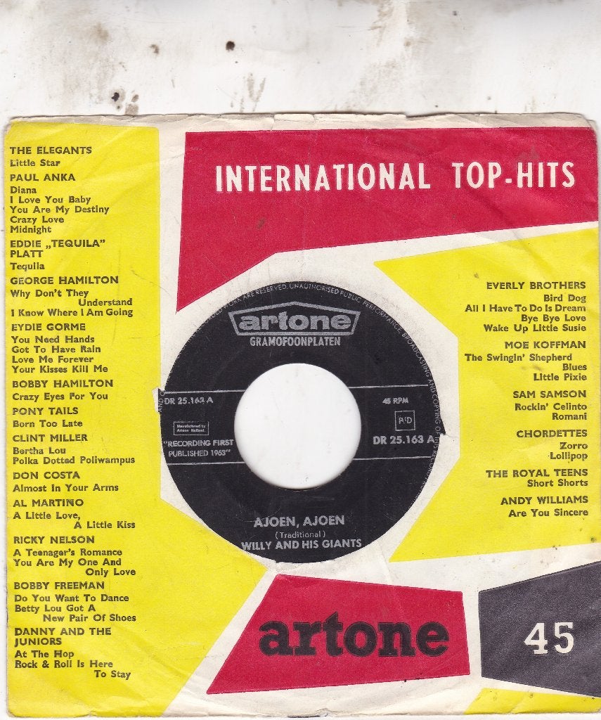 Nederbeat Willy and his Giants ( 1963 ), Ophalen of Verzenden, Zo goed als nieuw, 7 inch, Pop