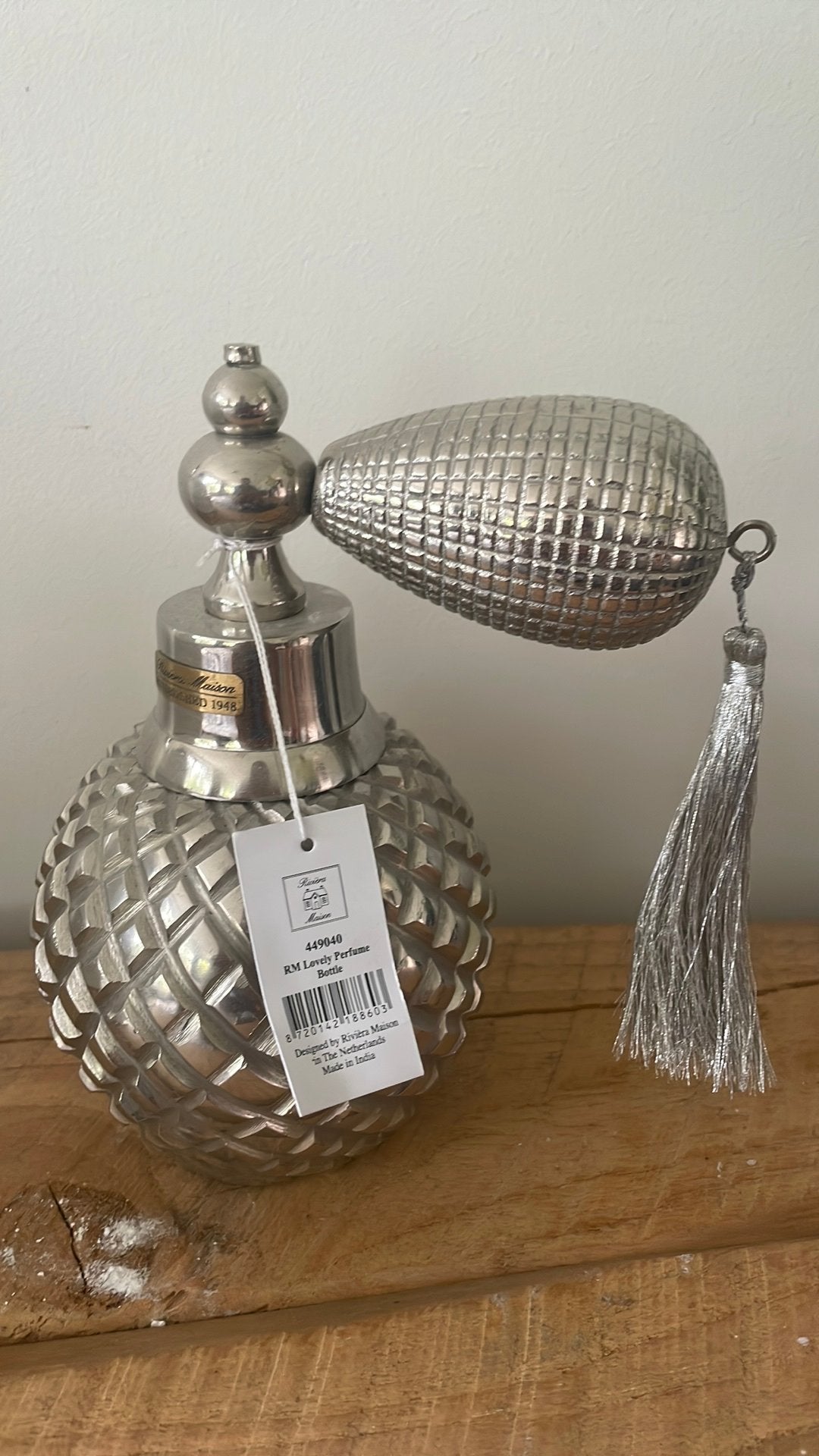 Riviera Maison parfum deco zilver, Ophalen, Zo goed als nieuw