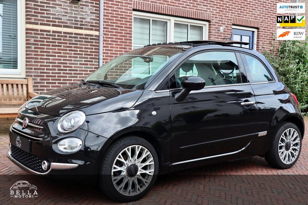 Fiat 500 0.9 TwinAir Lounge | Panoramadak | Navigatie | Auto, Voorwielaandrijving, Gebruikt, Leder en Stof, Origineel Nederlands