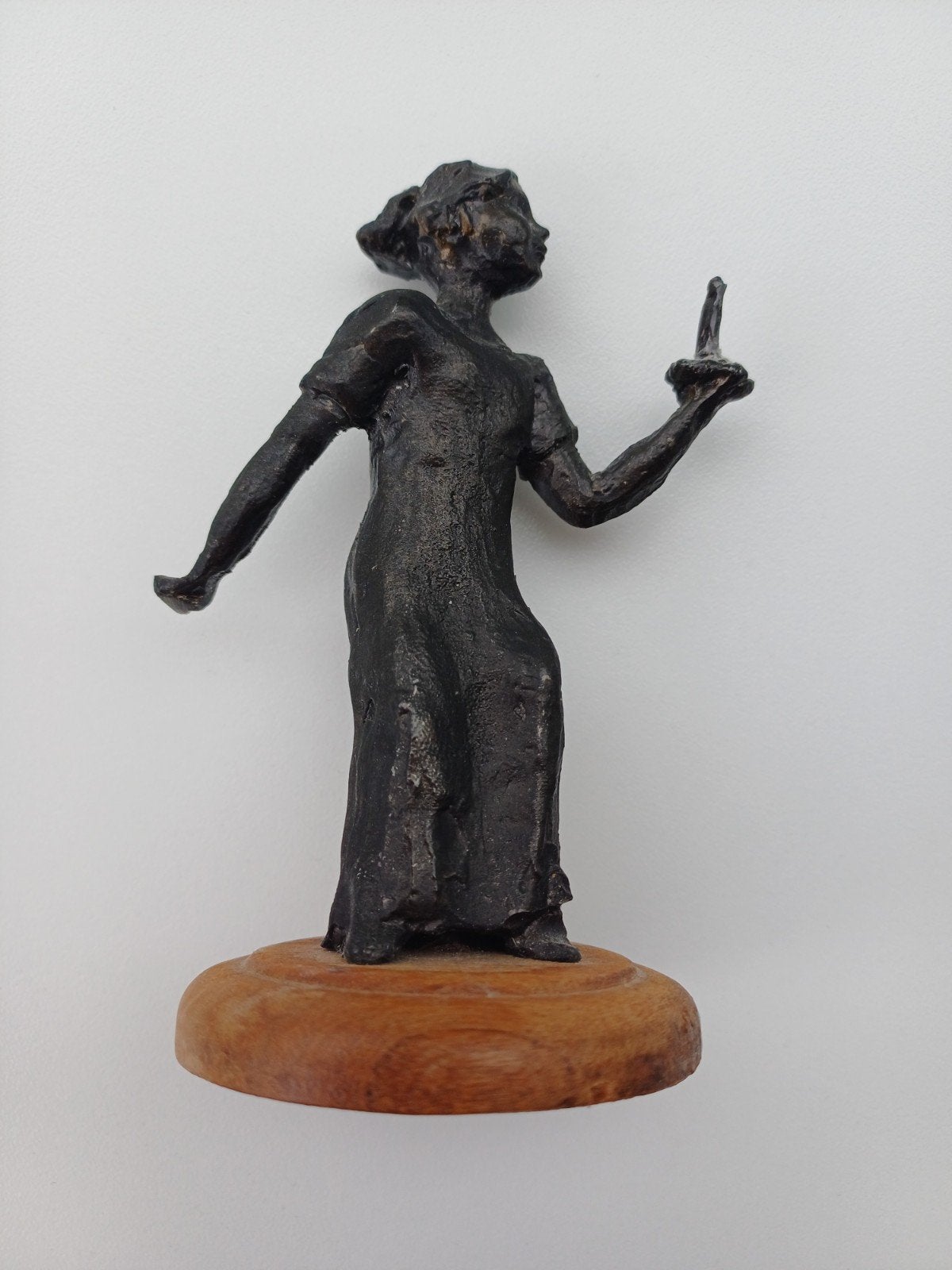 Bronzen beeldje 9 cm hoog, Ophalen of Verzenden