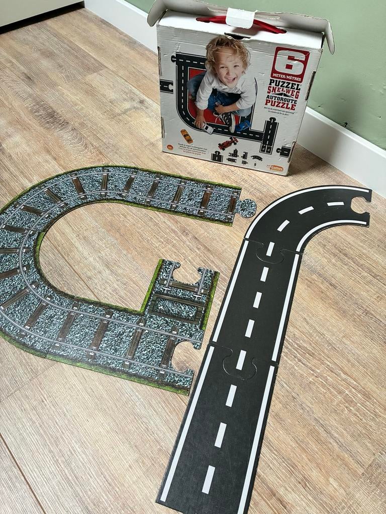Puzzle Snelweg Autoroute en Treinbaan Speelset, Ophalen of Verzenden, Gebruikt, Overige merken