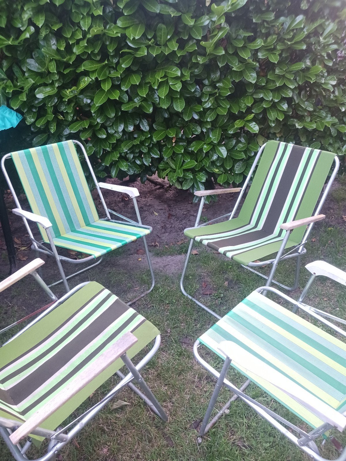 Retro tuinstoel 4 x   2 soort vintage, Ophalen, Campingstoel