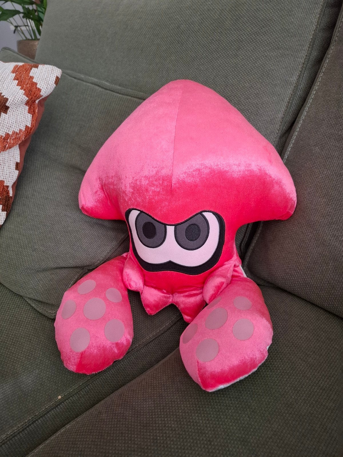 Splatoon inktvis knuffel, Ophalen of Verzenden, Zo goed als nieuw, Roze, Overige typen