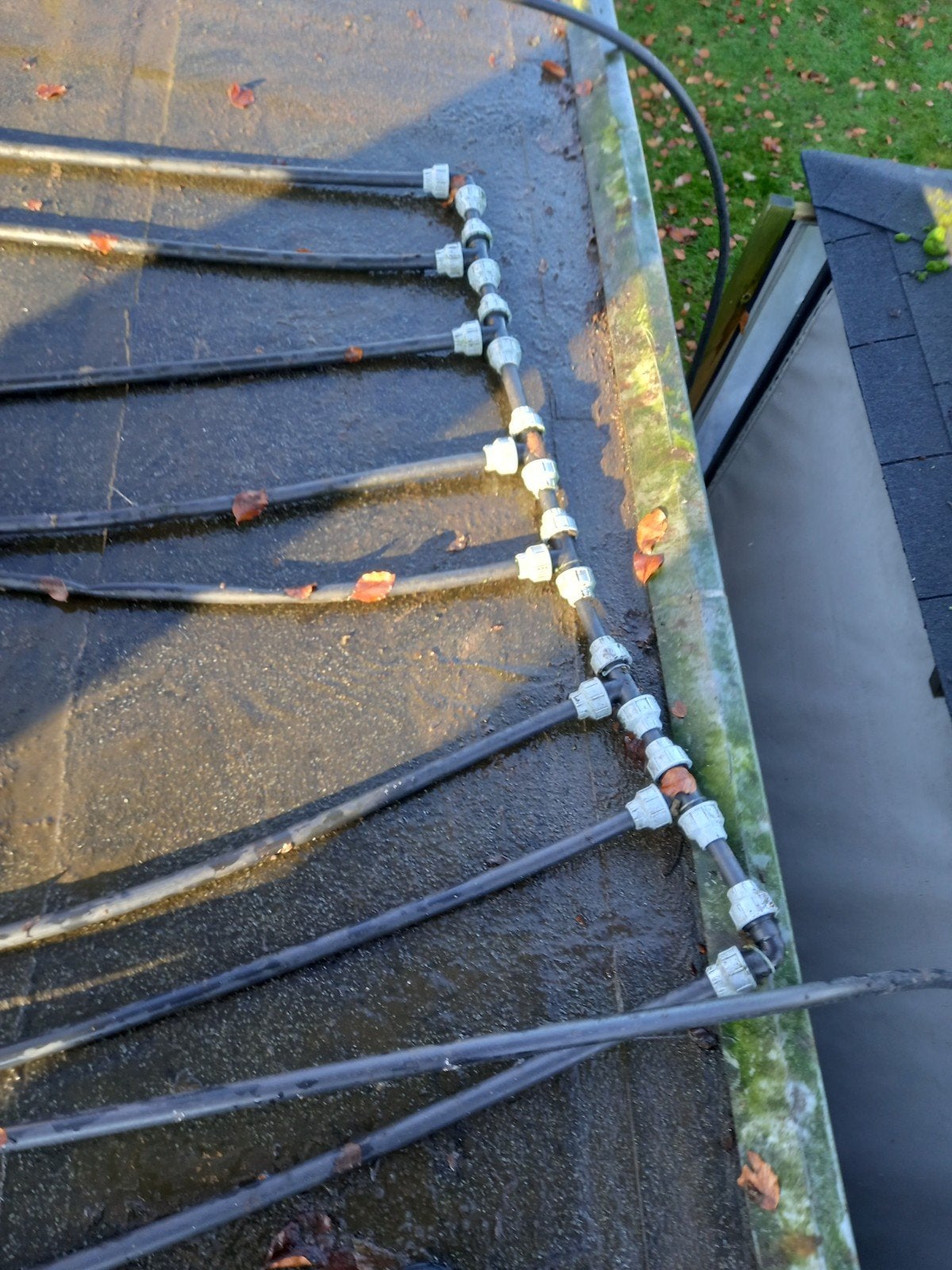 ong. 80 meter slang voor plat dak voor heet water! zwembad, Ophalen, Gebruikt