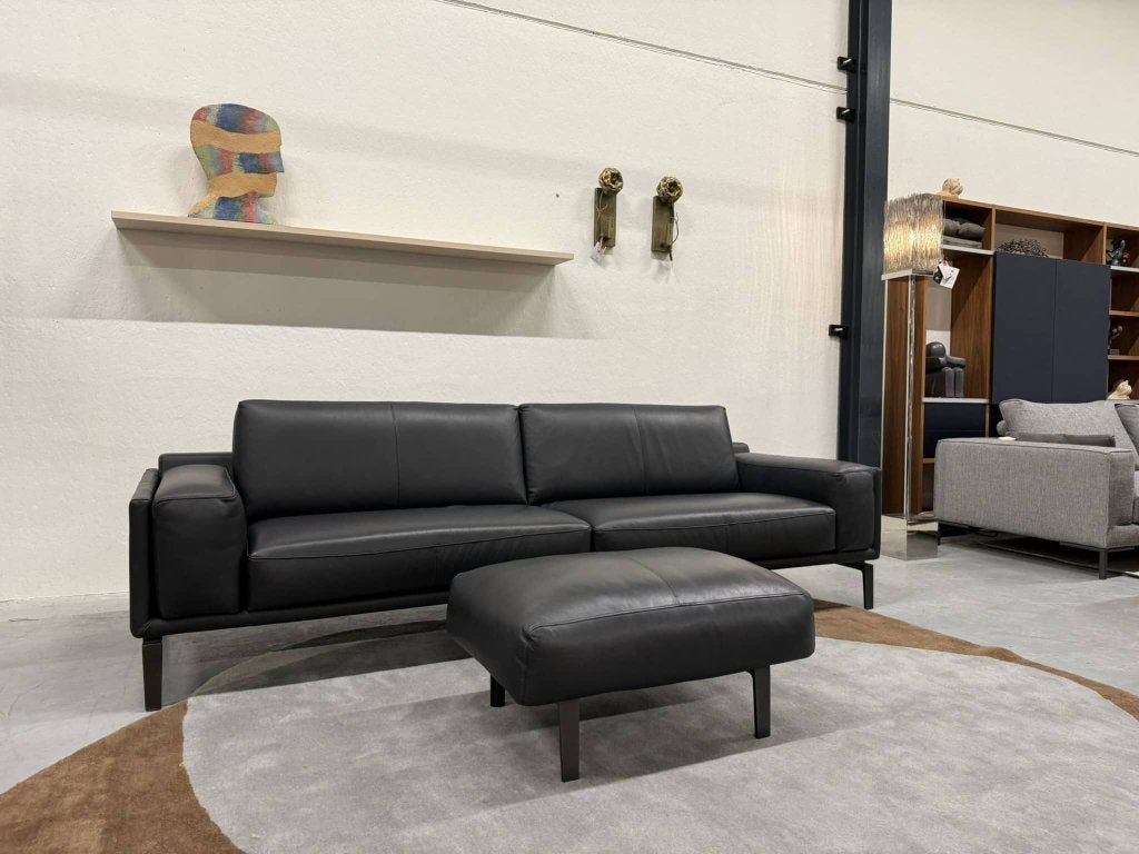 Nieuwstaat Leolux Bellice Bank Ceras Peat Leer Design 272