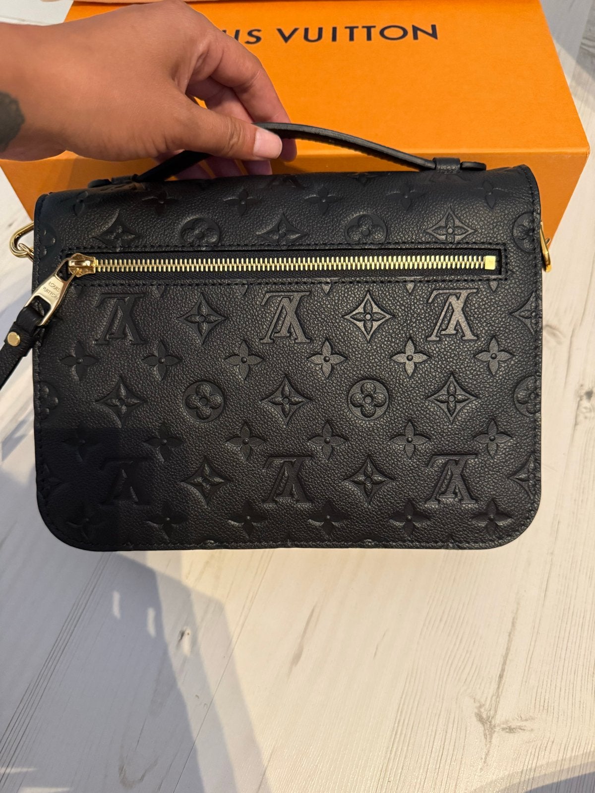Louis Vuitton Pochette Metis MM Empreinte Zwart, Ophalen of Verzenden, Zo goed als nieuw, Zwart, Schoudertasje