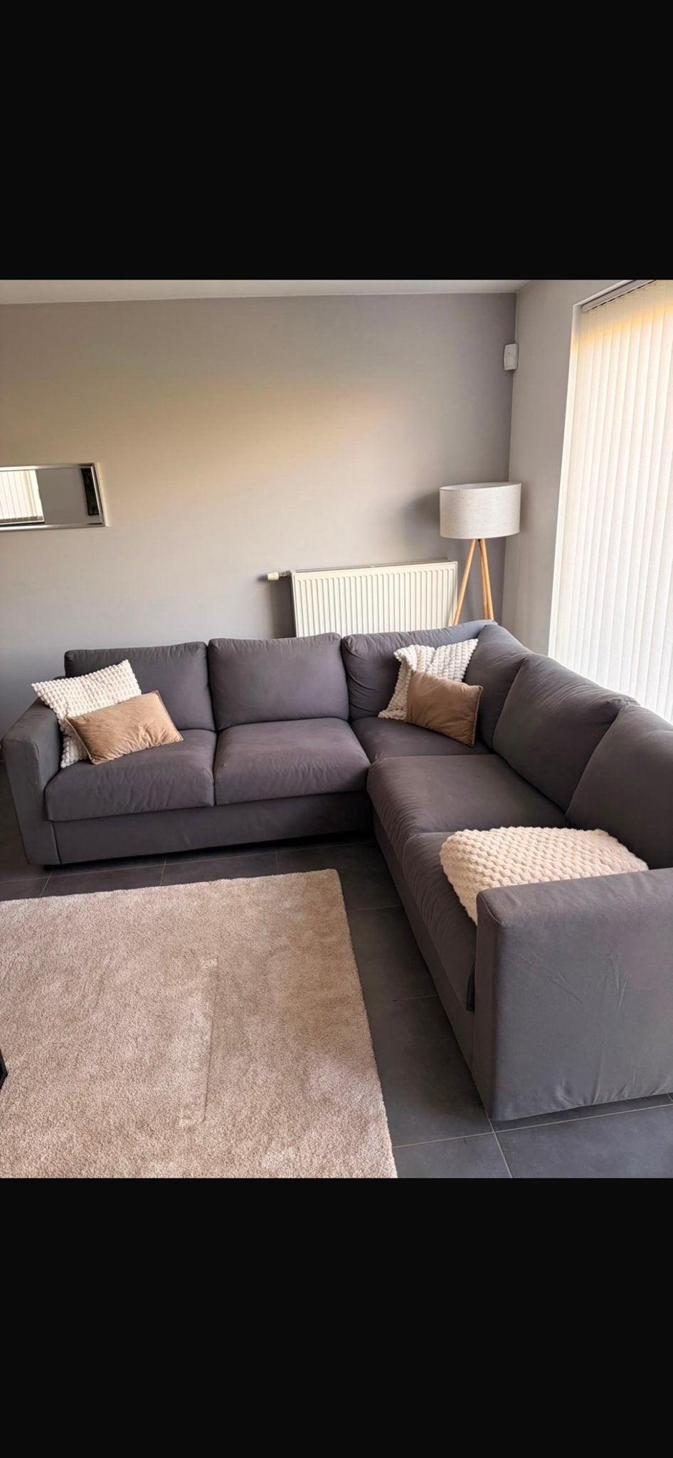 IKEA Vimle Hoekbank Gunnared Middengrijs - Zo goed als nieuw, Huis en Inrichting, Hoekbank, 75 tot 100 cm, Ophalen of Verzenden