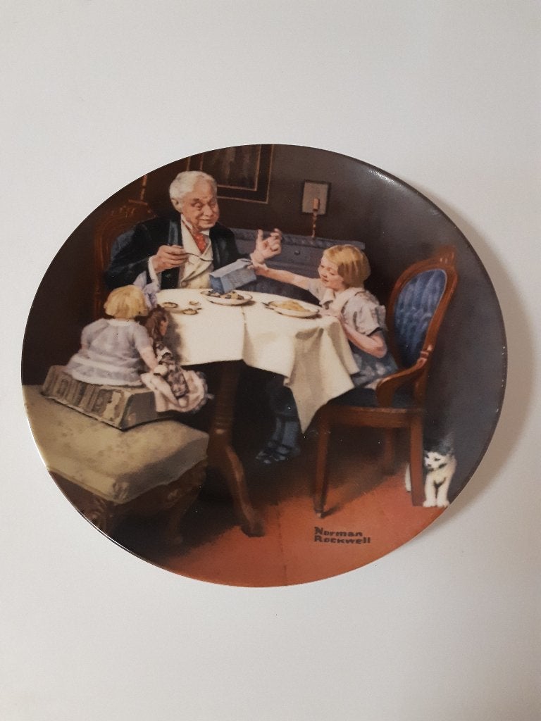 Norman Rockwell verzamelbord - The Gourmet, Ophalen of Verzenden