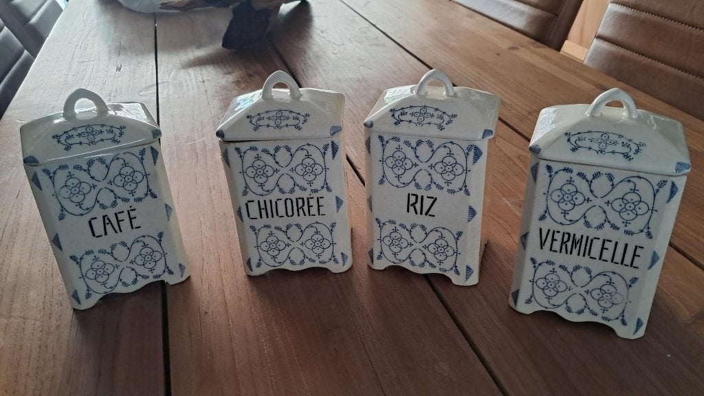 4 Antieke voorraadpotten in Keramiek, Ophalen
