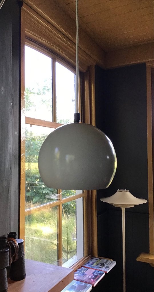 Vintage Space Age Eyeball hanglampen wit, Huis en Inrichting, Lampen | Hanglampen, Gebruikt, Modern Scandinavisch Design, Metaal
