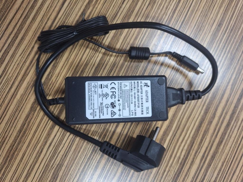 AC Adapter Tech ATS050T-P120 12V 3.3A Voeding, Audio, Tv en Foto, Opladers, Ophalen of Verzenden, Gebruikt