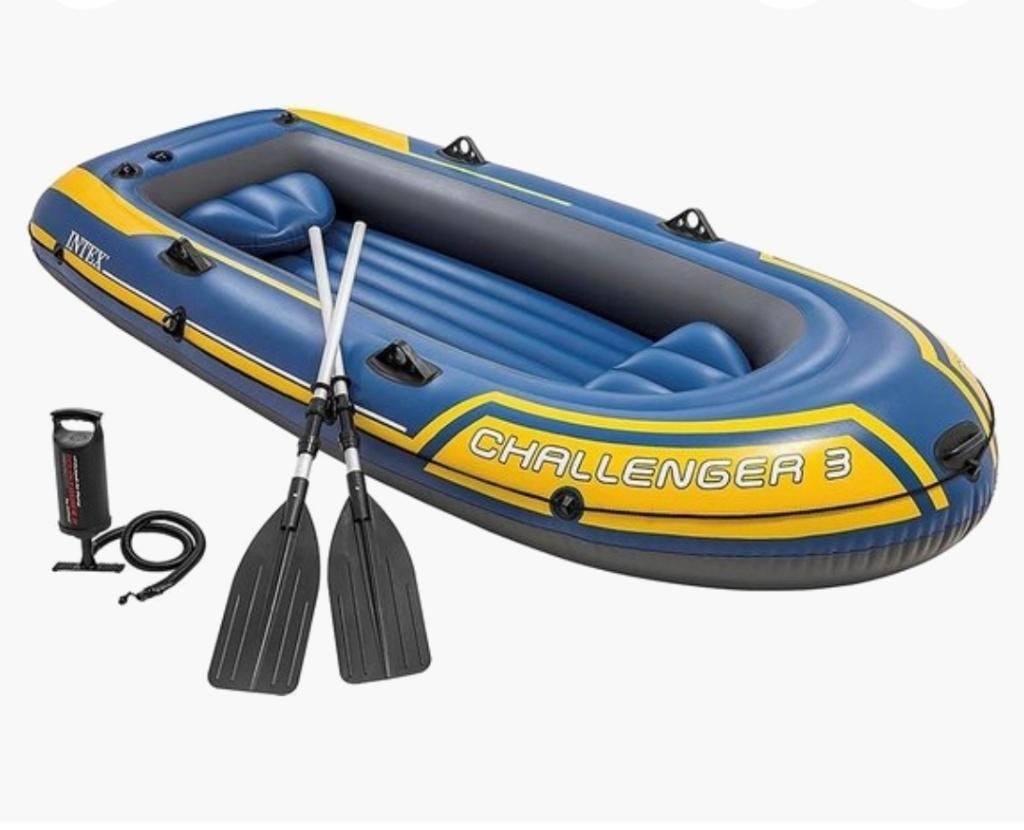 Voor de zomer: Opblaasbare rubber boot Intex Challenger 3, Kinderen en Baby's, Ophalen of Verzenden, Zo goed als nieuw