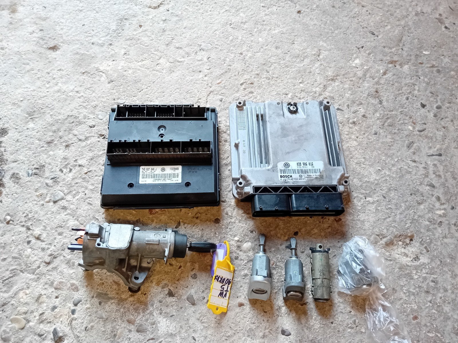 volkswagen transporter T5 contact sloten set compleet, Auto-onderdelen, Ophalen, Gebruikt, Volkswagen