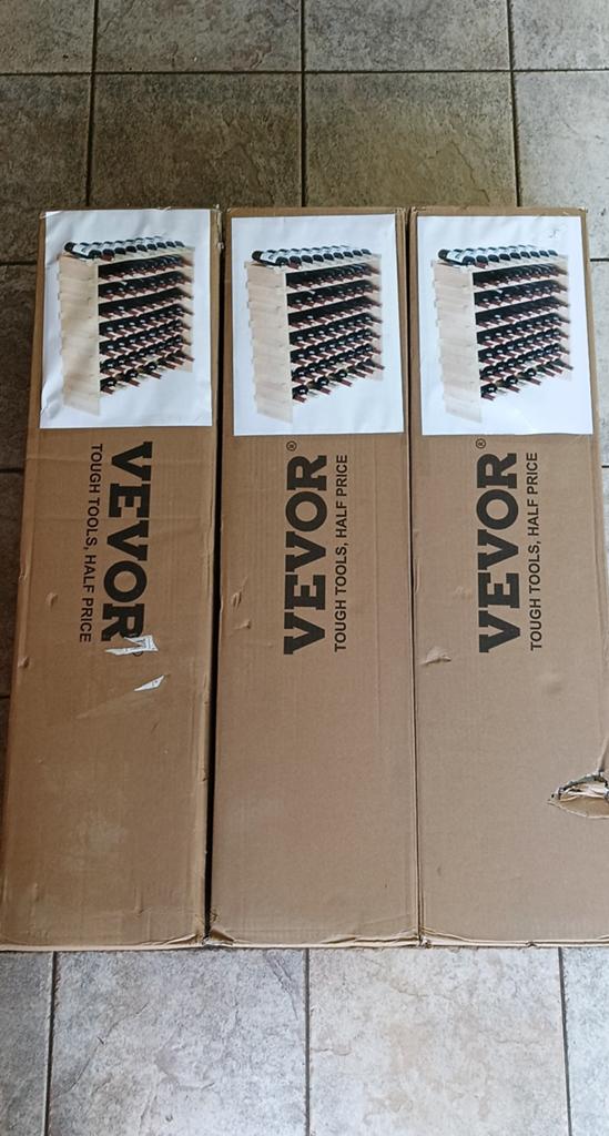 VEVOR Wijnrek voor 72 flessen. 3 stuks nieuw., Ophalen of Verzenden, Nieuw, Metaal, 75 cm of meer