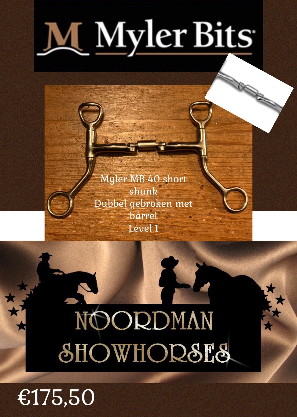 Myler bitten  Nieuw, Overige disciplines, Zilver, Ophalen of Verzenden, Anatomisch gevormd