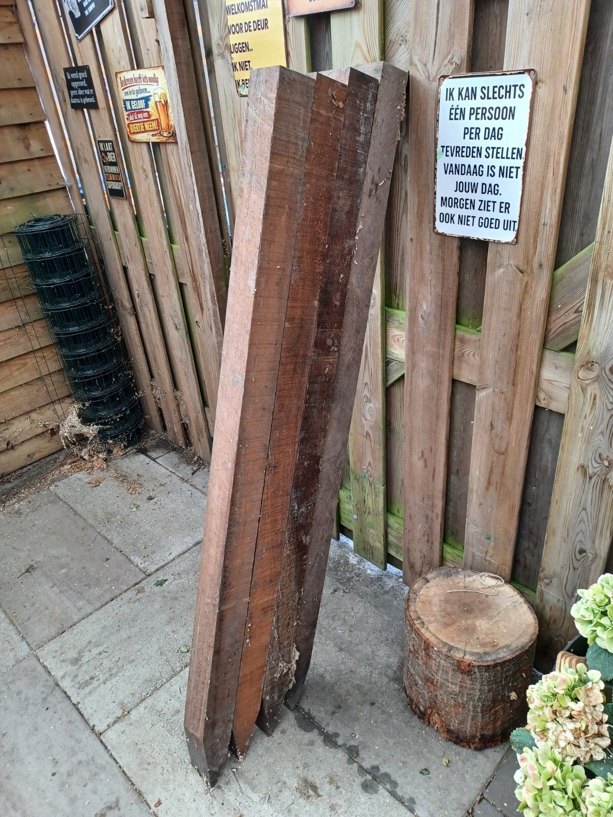 4x hardhouten palen, Ophalen, Nieuw, Minder dan 180 cm, Palen