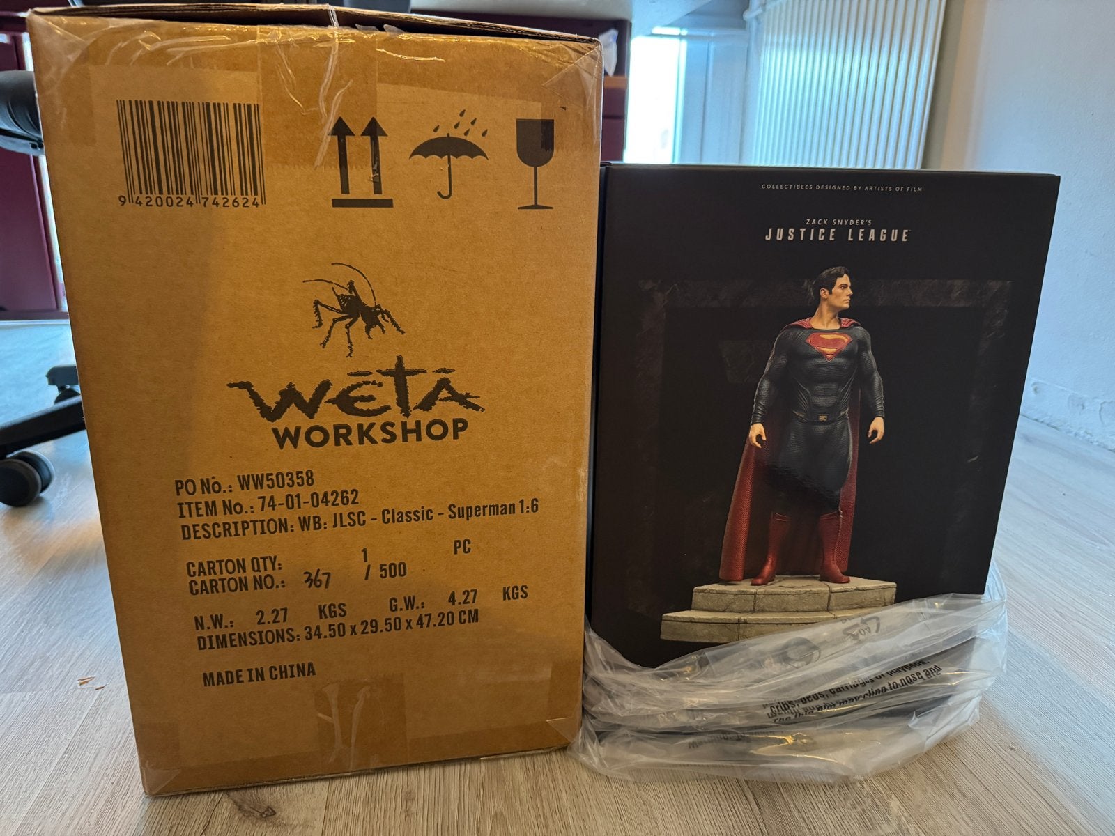 Weta Workshop Superman Justice League Classic 1:6 Beeld, Verzamelen, Ophalen of Verzenden, Nieuw, Fantasy
