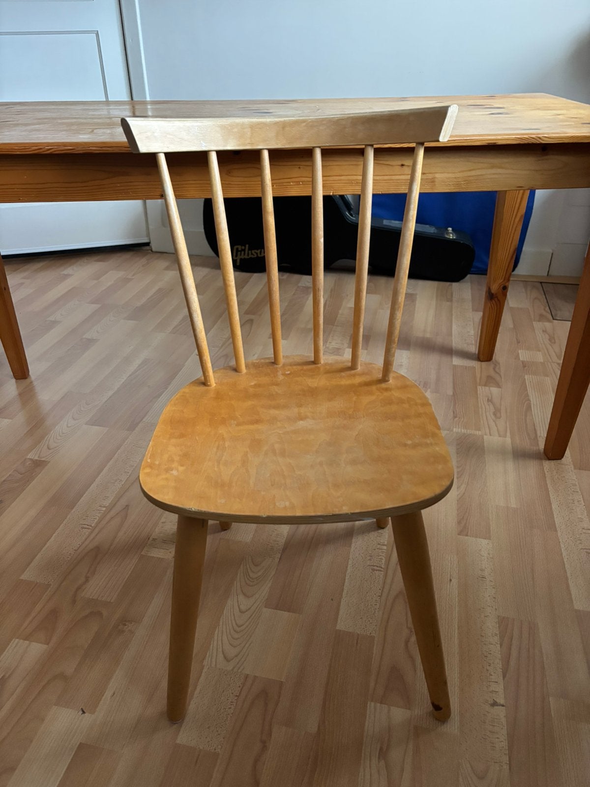 Houten stoel, Ophalen, Gebruikt, Bruin, Eén