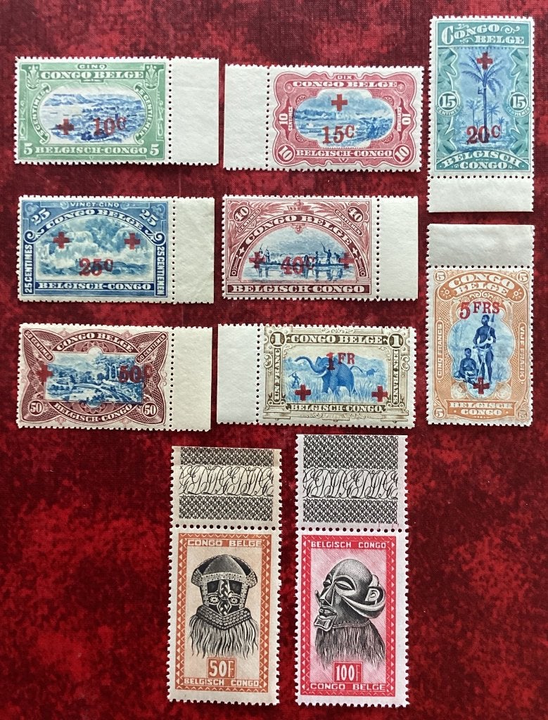 Postzegels Belgisch Congo 1918 en 1948 postfris, Verzenden, Postfris