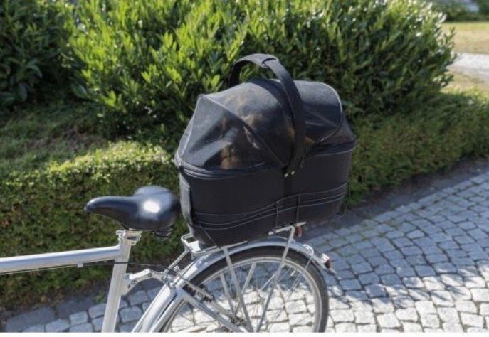 Trixie Fietsmand Lang Zwart voor Brede Bagagedragers, Ophalen, Nieuw